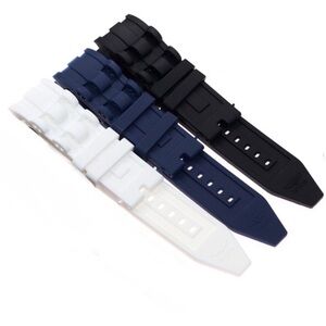 26mm Black,Blue,White Rubber Watch Band Strap FOR Pro Diver